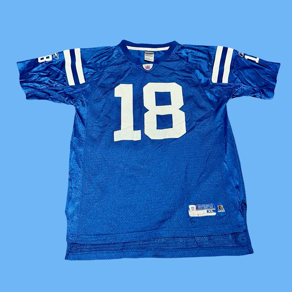 Reebok NFL Indianapolis Colts Peyton Manning 18 Jersey Youth XL Blue